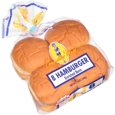 Evangeline Maid ® Hamburger Enriched Buns 8 ct Bag