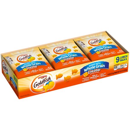 Pepperidge Farm® Goldfish® Baked with Whole Grain Cheddar Baked Snack Crackers 9-0.9 oz. Pouches