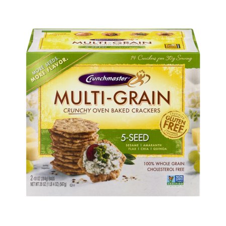 Crunchmaster Multi-Grain Crunchy Oven Baked Crackers 5-Seed - 2 CT