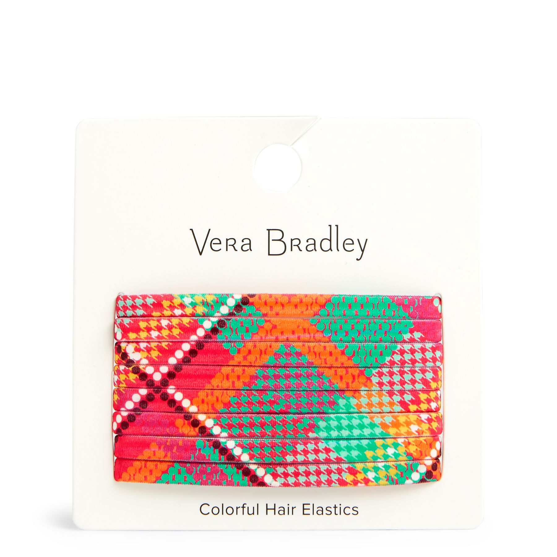 Vera Bradley Colorful Hair Elastics in Rumba GridHair Accessories