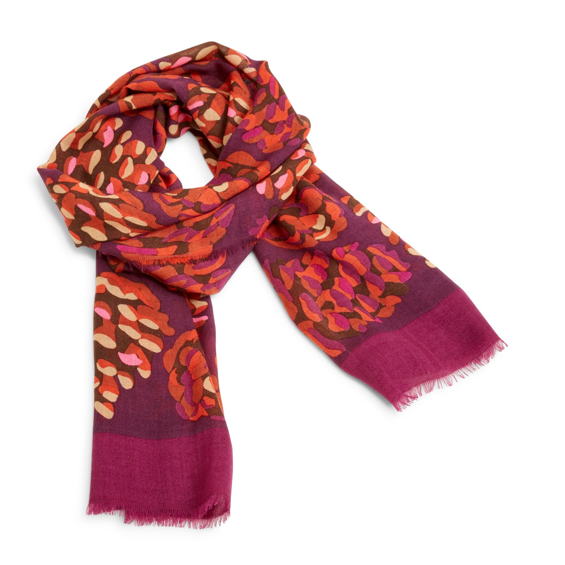 Vera Bradley Soft Wool Scarf in Rosewood PineconesFashion Scarves