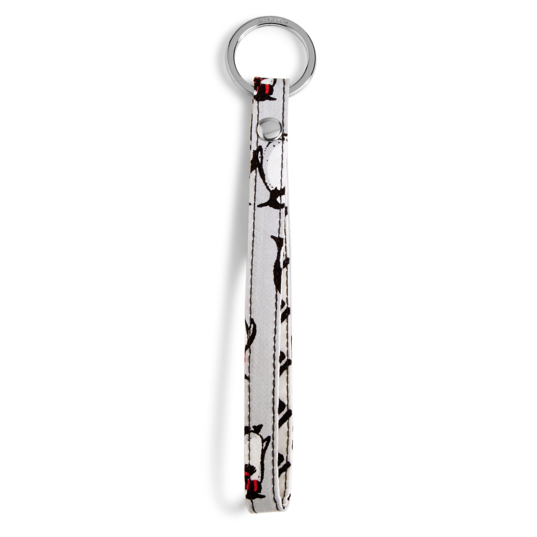 Vera Bradley Iconic In the Loop Keychain in Playful Penguins GrayIds/Keychains