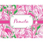 Lilly Pulitzer Pink Colony Folded Note Card ~Whether a thank you note to your favorite hostess or a note home from school