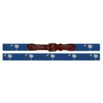 Smathers & Branson South Carolina Flag (Blue) Needlepoint Belt ~Our hand-stitched traditional belt is 1.25" in width and is finished with full grain