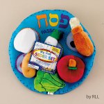 My Soft Seder Set ~The soft Seder plate contains five soft toy foods. The Z'roah (shank bone) represents the Paschal lamb eaten on Passover during the era of the Temple. The Beltzah (egg) symbolizes the cycle of life. The Charoset (a mixture of crushed fruit