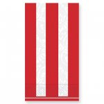 Damask Stripes-Red Embossed Guest Towels ~There are 12 embossed guest towels per package. Napkins are biodegradable