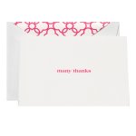 Raspberry Many Thanks Updated Thank You Notes ~Demure with a pop of color and design