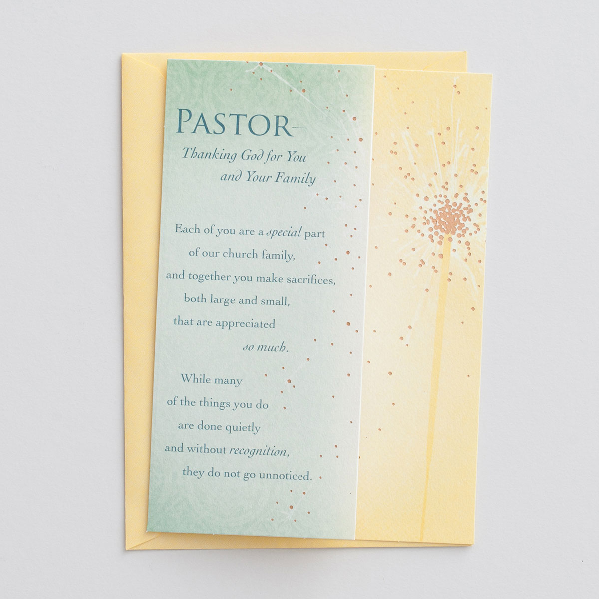 Easter - Pastor - Thanking God for You and Your Family - 1 Premium Card ...