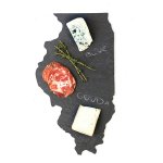 State Slate Cheese Board ~Now you can show off your state pride with a custom State Shaped Cheese Board available in all 50 states! Made of 100% slate