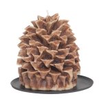 Large Cinnamon Beignet Pinecone Candle ~Fill your home with scent of Cinnamon Beignet this holiday season with this pinecone shaped candle. As a symbol of hospitality the pinecone candle makes a great holiday hostess gift. The scent of baked spiced apples and cinnamon is sure to bring back great holiday memories. Pinecone candle comes on a tin stand and has an estimated burn time of 80 hours.