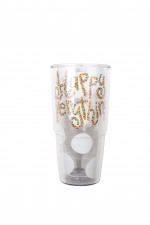 Happy Everything White Dot Tumbler ~Well