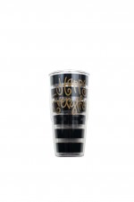 Happy Everything Black Stripe Tumbler ~What's black and white and has stripes all over? the new Happy Everything Black Tervis Tumbler. A HAPPY marriage of two favorite brands
