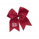 Garnet Hair Bow ~Add a personal touch to an already picture perfect solid grosgrain hair bow. Bow features an alligator style clip and is personalized on the left tail. Put your girl's name on a hair bow today! Personalize for only $10.00!
