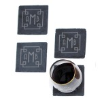 Personalized Slate Coasters ~Square slate coasters gets Swoozie's exclusive style with laser engraved personalization! Pick your monogram from our exclusive curated collection for a gift that will please anyone on your list that loves to #monogrameverything. Makes a great gift for every occasion