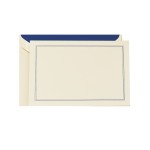 Crane & Co. Regent Blue Triple Hairline on Ecru Folded Notes ~Perfect for every hello
