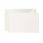Crane & Co. Platinum Border on Ecru Folded Notes ~Greet recipients with equal parts glamour and graciousness with a platinum border on Ecruwhite stock. Each note is accompanied by an envelope lined in silver lustre for that extra special touch!