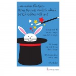Magic Invitation ~Kid's magic birthday card featuring a big black hat
