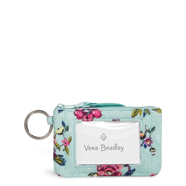 Vera Bradley Iconic Zip ID Case in Water BouquetIds/Keychains
