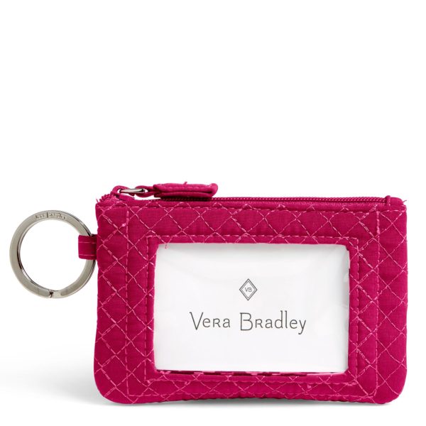 Vera Bradley Iconic Zip ID Case in Passion PinkIds/Keychains