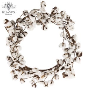 farmhouse wreath cotton