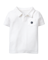 Dashing days by the water in our soft terry polo. Detailed with chest pocket and embroidered anchor appliqué. 80% Cotton/20% Polyester Terry. Inside Neck Trim. Machine Washable; Imported. Sunlight Splash.