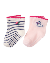 Sock set features two scalloped trim designs