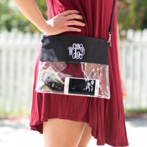 monogram clear bags for game day