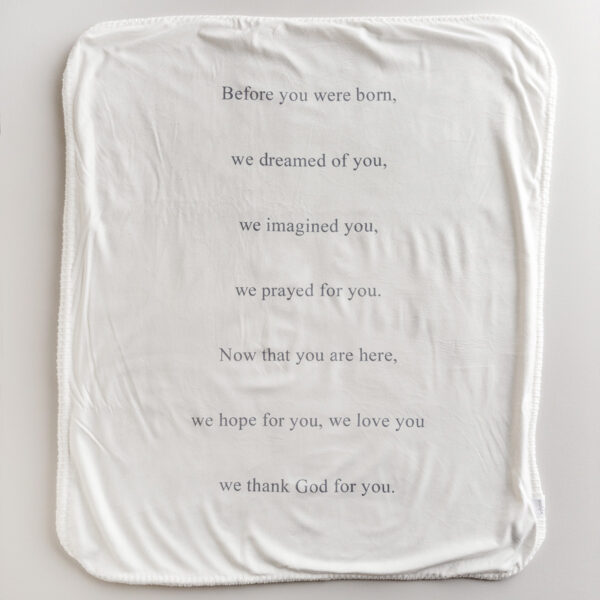 Prayer For You Sherpa Blanket Rock a bye baby with this velour blanket