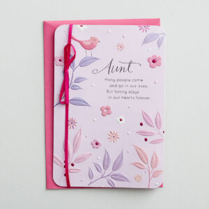Mother's Day - Aunt - Family Stays in Our Hearts - 1 Premium Card Send a heartfelt Mother's Day greeting to a special aunt with this beautiful