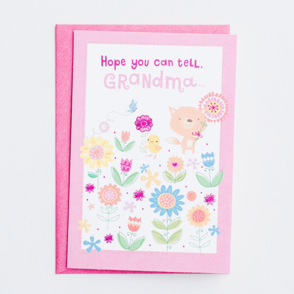 Mother's Day - Hope You Can Tell Grandma - 1 Premium Card Children will have fun reminding a special grandma how much she is loved with this Mother's Day greeting card for grandma!  Cover:Hope you can tell