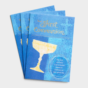 Communion - The Love of Christ - 3 Premium Cards Cover:Your First CommunionThe love of Christis an awesomereason to celebrateon this special day.Inside:Thanking God for youand asking Him to blessand keep you always.Scripture:Live a life of love