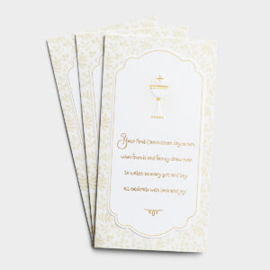Communion - With Love and Joy - 3 Money or Gift Cards Cover:Your First Communion day is here