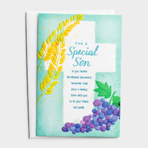 Communion - Son - Blessed Sacrament - 1 Premium Card Cover:For A Special SonAs you receivethe Blessed Sacrament