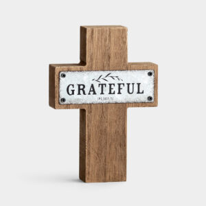 Grateful - Small Cross This small 'Grateful' cross makes such a meaningful gift. It is small enough to accent any area