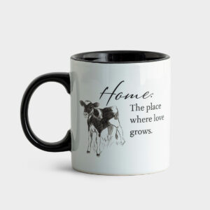 Home - Farm Fresh Faith Mug The Farm Fresh Faith line was created to bring some of the beauty of the farm into your home. These mugs make wonderful house warming gifts.Message:Home:The place where love grows.Artist Spotlight:This beautiful design was hand drawn by DaySpring artist Amber Roderick. She gained inspiration from God's stunning creation in the farmlands of rural America. We hope it will be a reminder that you