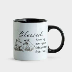 Blessed - Farm Fresh Faith Mug The Farm Fresh Faith line was created to bring some of the beauty of the farm into your home. These mugs make wonderful house warming gifts.Message:Blessed:Knowing every good thing comes from God.Artist Spotlight:This beautiful design was hand drawn by DaySpring artist Amber Roderick. She gained inspiration from God's stunning creation in the farmlands of rural America. We hope it will be a reminder that you