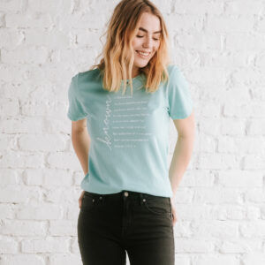 Known T-Shirt This 'Known' t-shirt from DaySpring is a perfect way to share your faith. The relaxed fit tee makes a great gift to tell someone special that they are loved and a wonderful reminder of who we are in Christ.Message:KnownPsalm 139: 1