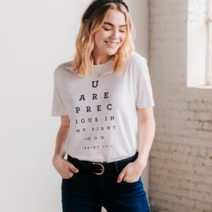 Candace Cameron Bure - Precious In His Sight - Relaxed Fit T-Shirt This Candace Cameron Bure inspirational t-shirt is a wonderful reminder of how God views us. Wear your faith and start eternity changing conversations.Because you are precious in my sightand honored