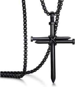 nail cross necklace
